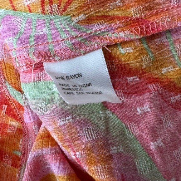 Cynthia Rowley Tropical Floral Ruffle Rayon Blouse Size S NWT - Picture 13 of 13